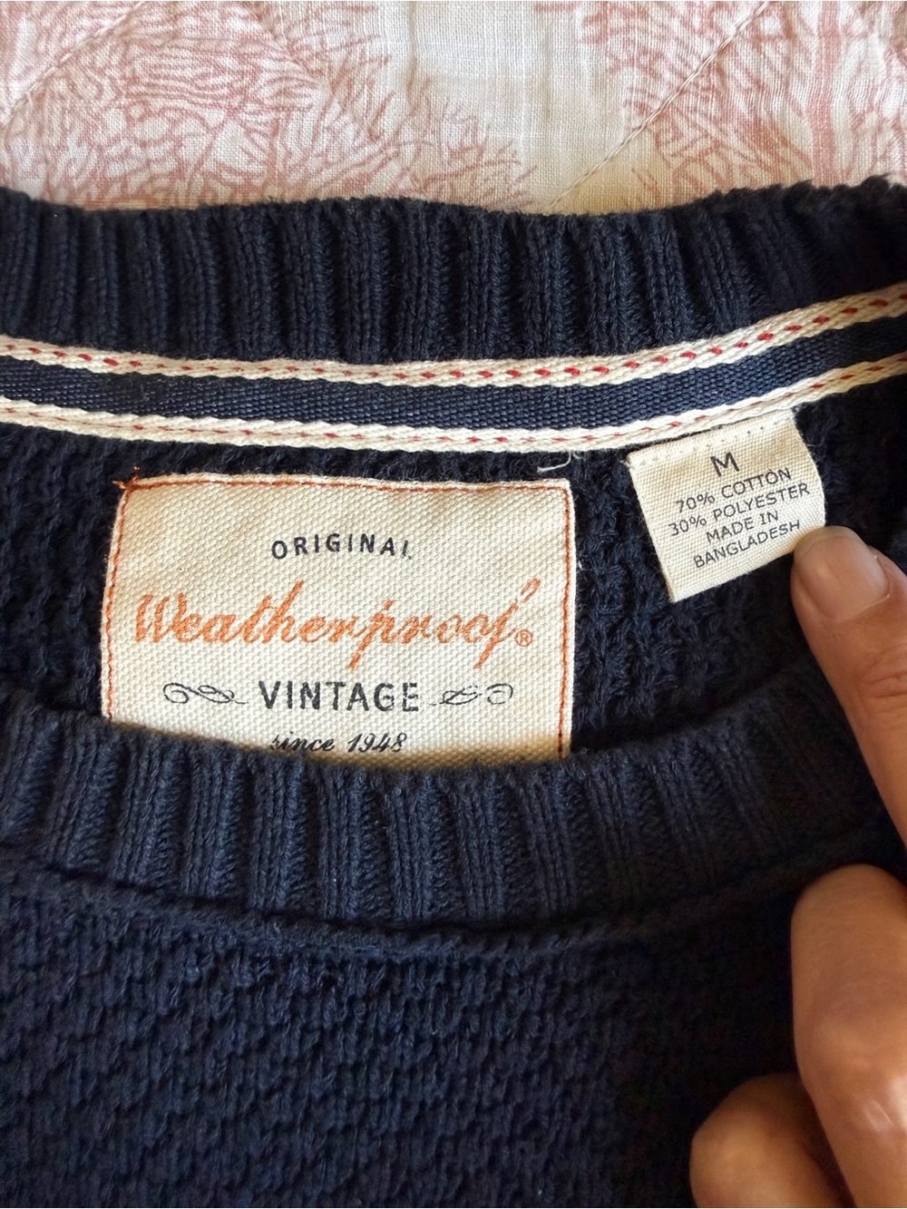 Weatherproof Vintage Navy Crewneck Sweater
